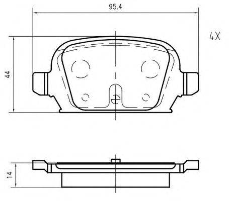 Комплект тормозных колодок, дисковый тормоз OPEL 9200132