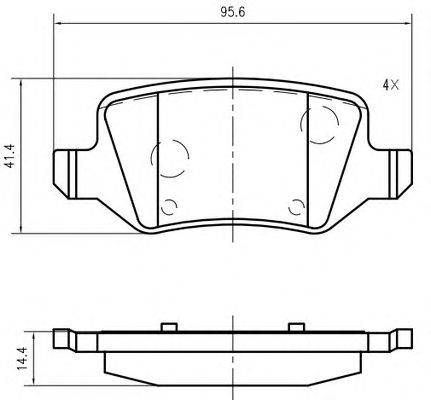 Комплект тормозных колодок, дисковый тормоз VEMA K628500