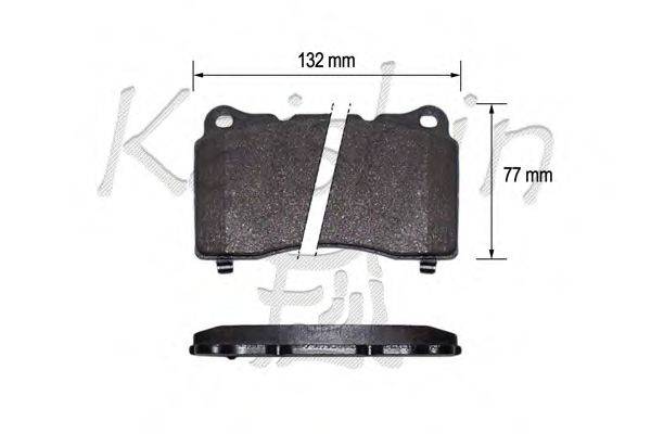 Комплект тормозных колодок, дисковый тормоз KAISHIN D10158