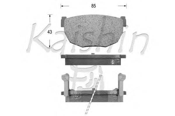 Комплект тормозных колодок, дисковый тормоз KAISHIN D1099