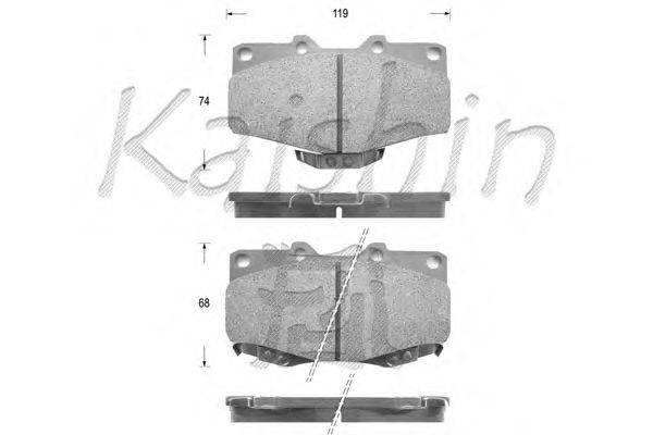 Комплект тормозных колодок, дисковый тормоз KAISHIN D2082