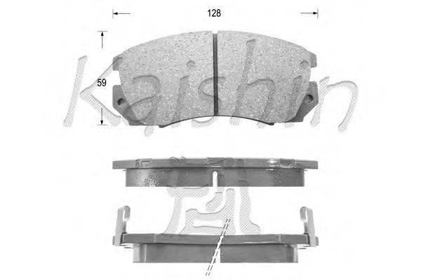 Комплект тормозных колодок, дисковый тормоз KAISHIN D7017