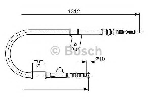 Трос, стояночная тормозная система LUCAS ELECTRICAL GCH2370