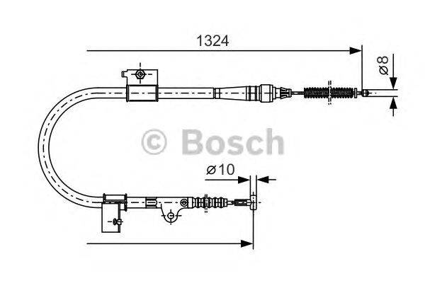 Трос, стояночная тормозная система HERTH+BUSS JAKOPARTS J13687