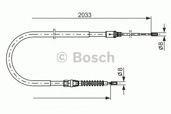 Трос, стояночная тормозная система BOSCH 1 987 482 190