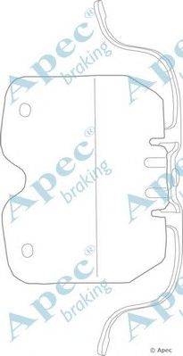 Комплектующие, тормозные колодки APEC braking KIT1122