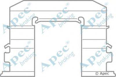 Комплектующие, тормозные колодки APEC braking KIT566
