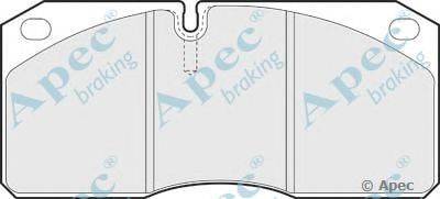 Комплект тормозных колодок, дисковый тормоз APEC braking PAD955