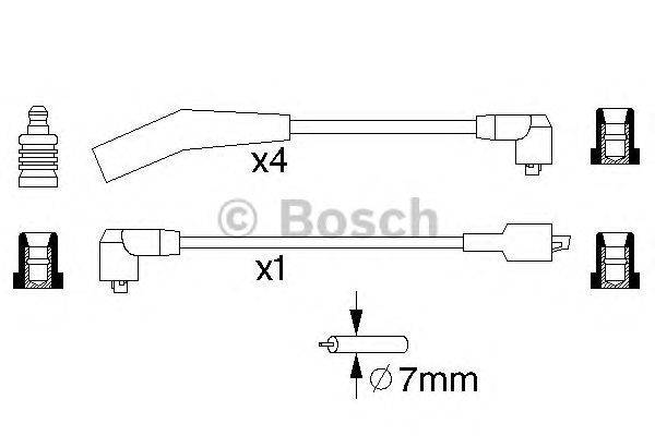 Комплект проводов зажигания BOSCH 0 986 357 094