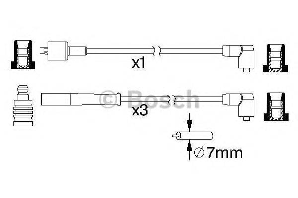 Комплект проводов зажигания BOSCH 0 986 357 168