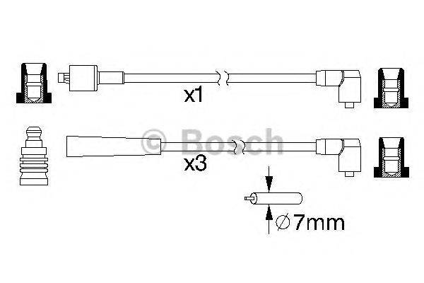 Комплект проводов зажигания BOSCH 0 986 357 169