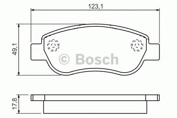 Комплект тормозных колодок, дисковый тормоз BOSCH BP1377