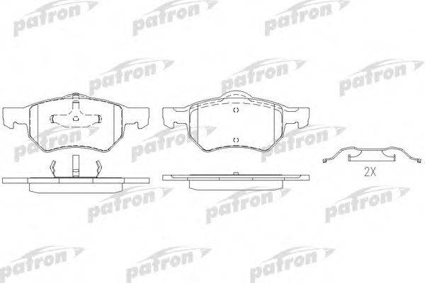 Комплект тормозных колодок, дисковый тормоз PATRON PBP1474