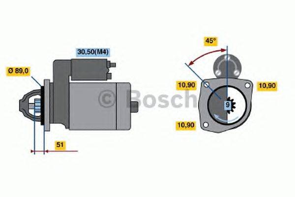 Стартер BOSCH 0 001 368 010