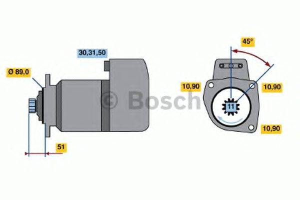 Стартер BOSCH 0 001 416 005