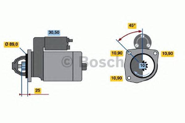 Стартер BOSCH 0986010970