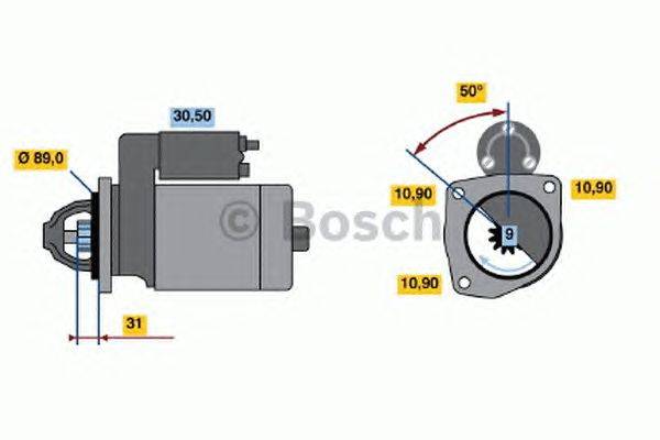 Стартер BOSCH 0 986 011 200