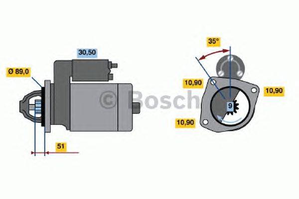 Стартер BOSCH 0 986 011 370