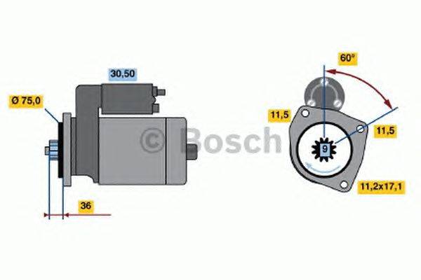 Стартер BOSCH 0 986 013 581