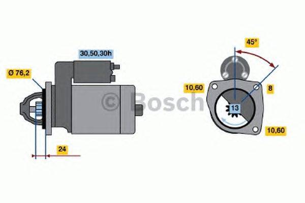 Стартер BOSCH 0 986 017 180