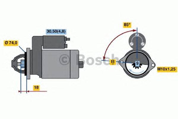 Стартер BOSCH 0 986 021 060