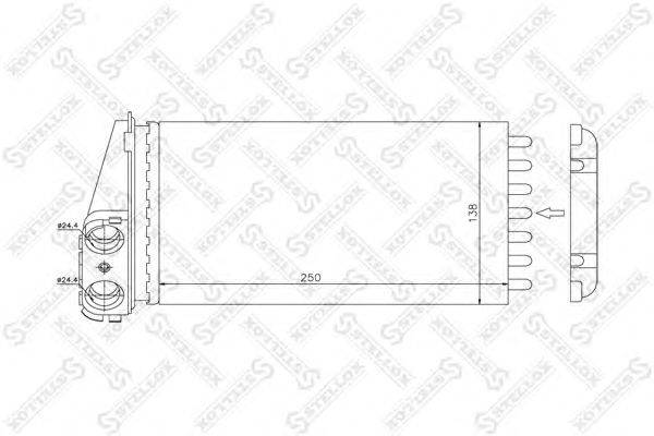 Теплообменник, отопление салона STELLOX 10-35096-SX