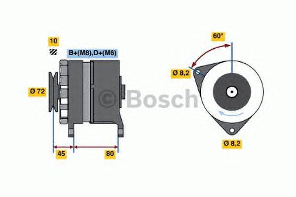 Генератор BOSCH 0986035740