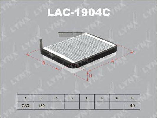 Фильтр, воздух во внутренном пространстве LYNXauto LAC-1904C