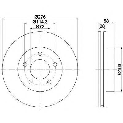 Тормозной диск HELLA PAGID 8DD 355 110-841