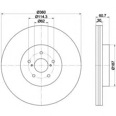Тормозной диск HELLA PAGID 8DD 355 116-391