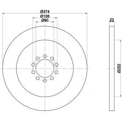 Тормозной диск HELLA PAGID 8DD 355 117-531