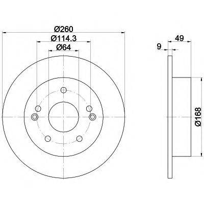 Тормозной диск HELLA PAGID 8DD 355 115-031