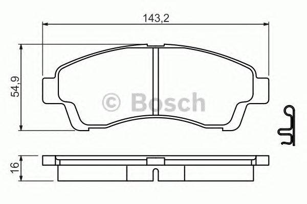 Комплект тормозных колодок, дисковый тормоз BOSCH 23678