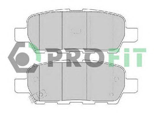 Комплект тормозных колодок, дисковый тормоз PROFIT 50001693