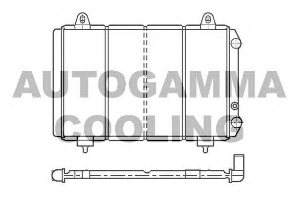 Радиатор, охлаждение двигателя AUTOGAMMA 100176