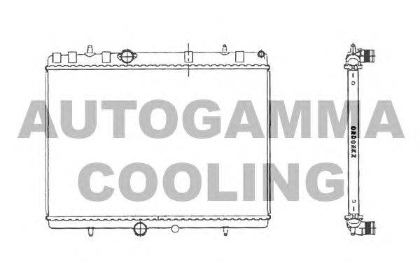Радиатор, охлаждение двигателя AUTOGAMMA 103639