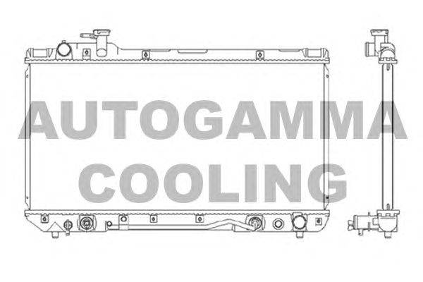 Радиатор, охлаждение двигателя AUTOGAMMA 104000