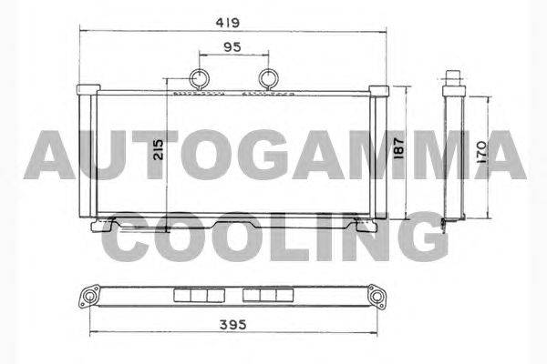 Радиатор, охлаждение двигателя AUTOGAMMA 104336