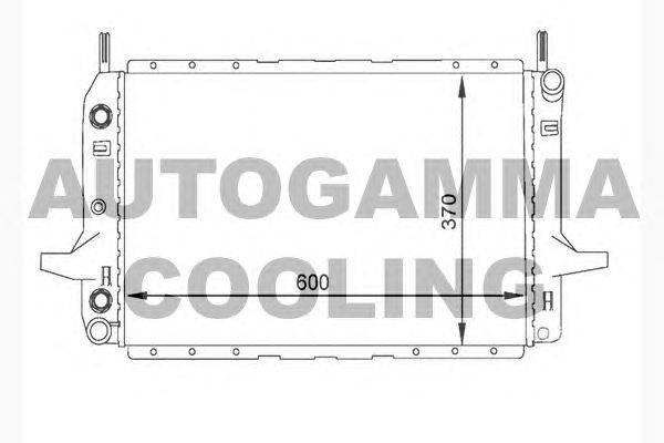 Радиатор, охлаждение двигателя AUTOGAMMA 104640