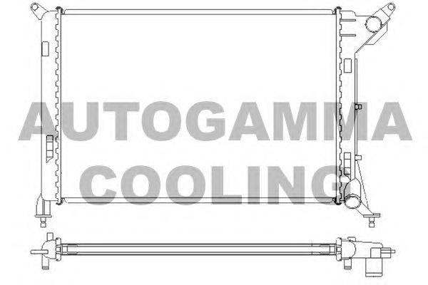 Радиатор, охлаждение двигателя AUTOGAMMA 104687