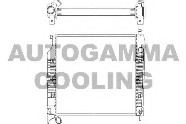 Радиатор, охлаждение двигателя AUTOGAMMA 105128