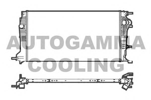 Радиатор, охлаждение двигателя AUTOGAMMA 105218