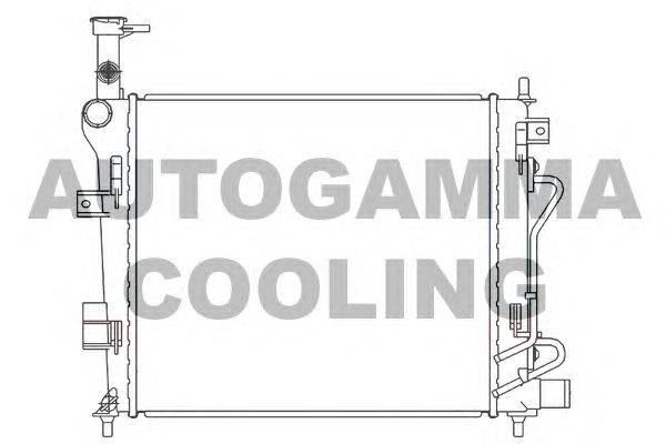 Радиатор, охлаждение двигателя AUTOGAMMA 105844