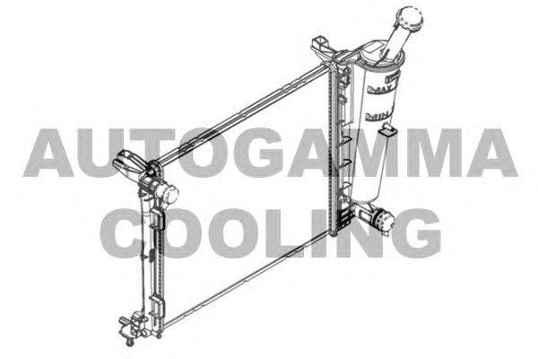 Радиатор, охлаждение двигателя AUTOGAMMA 107100