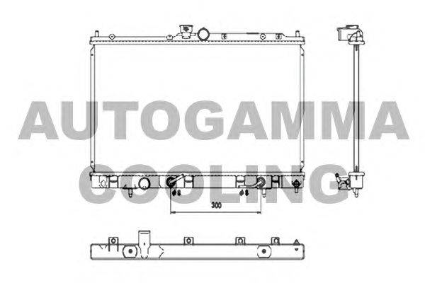 Радиатор, охлаждение двигателя AUTOGAMMA 107182