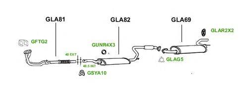 Система выпуска ОГ GT Exhaust 1008