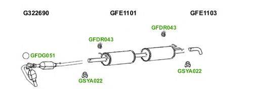 Система выпуска ОГ GT Exhaust 10422