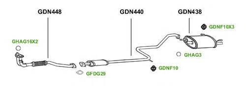 Система выпуска ОГ GT Exhaust 1309