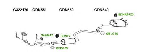 Система выпуска ОГ GT Exhaust 1357