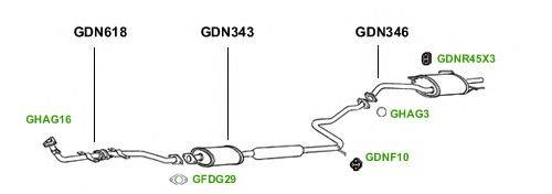 Система выпуска ОГ GT Exhaust 1401